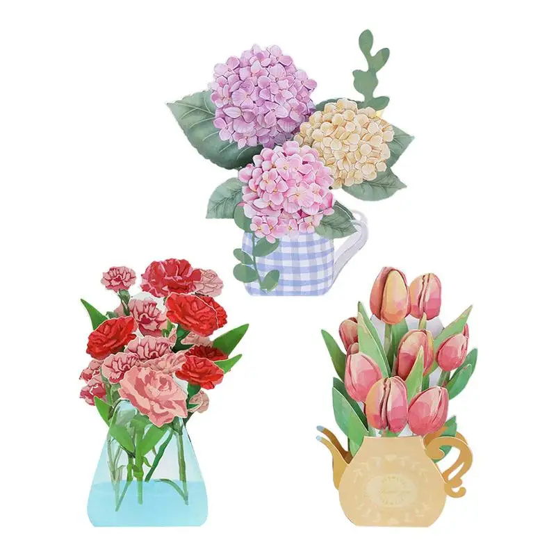 Biglietti Di Auguri Pop-Up Biglietti Di Auguri Di Carta Pop-Up Con Fiori Biglietti Di Auguri Per Piante Per Sempre Con Espressione Di Amore Per La Mog