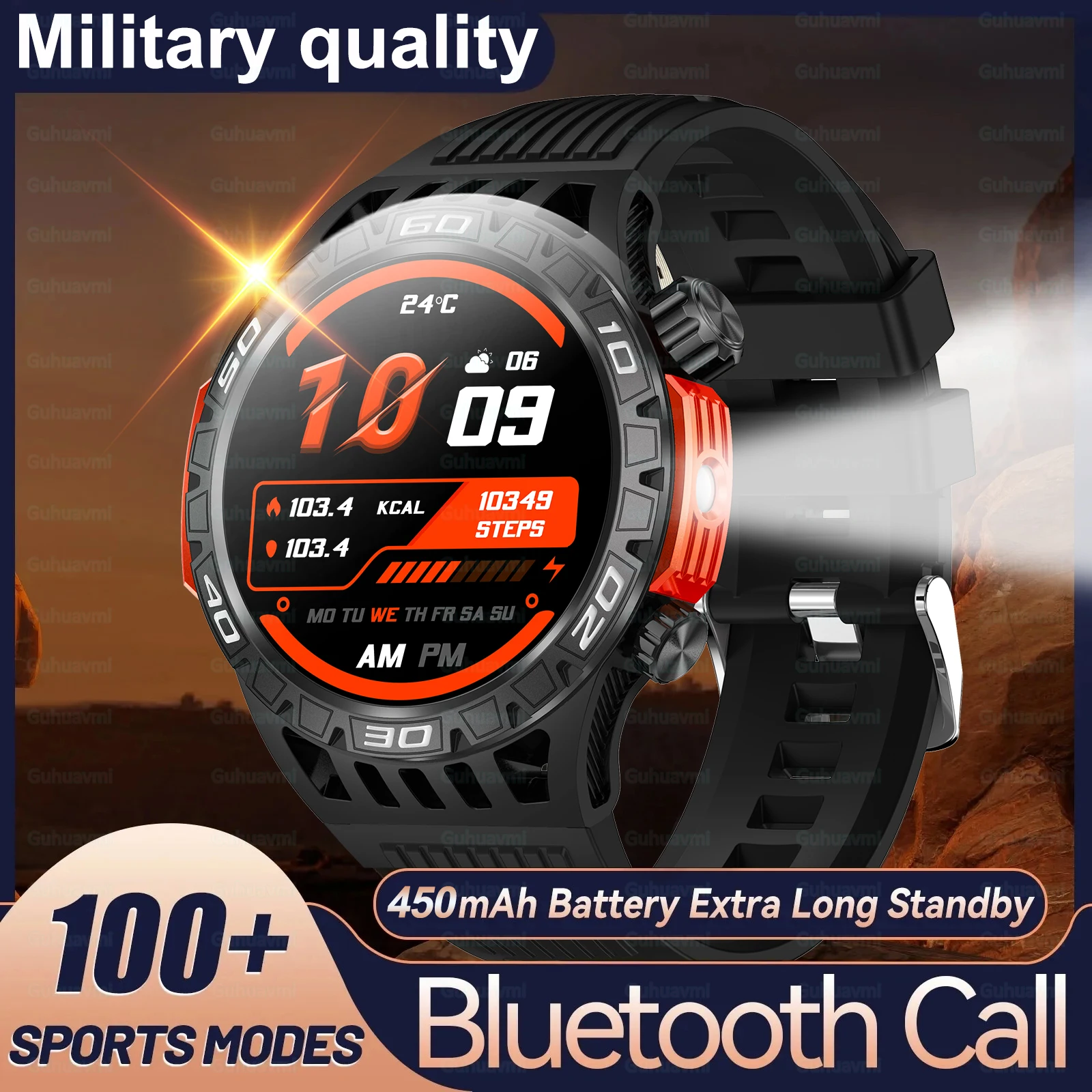 New Outdoor Sport Smart Watch Torcia 1.46 Amoled Screen Bluetooth Call For Men Fitness Tracker Smartwatch Android Iphone Ios