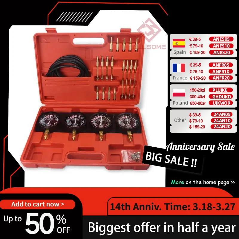 Sincronizzatore Carburatore Per Vuoto Carburante All[Carb Sync 4 Gauge Gs Cb Kz Xs 550 650 750 850