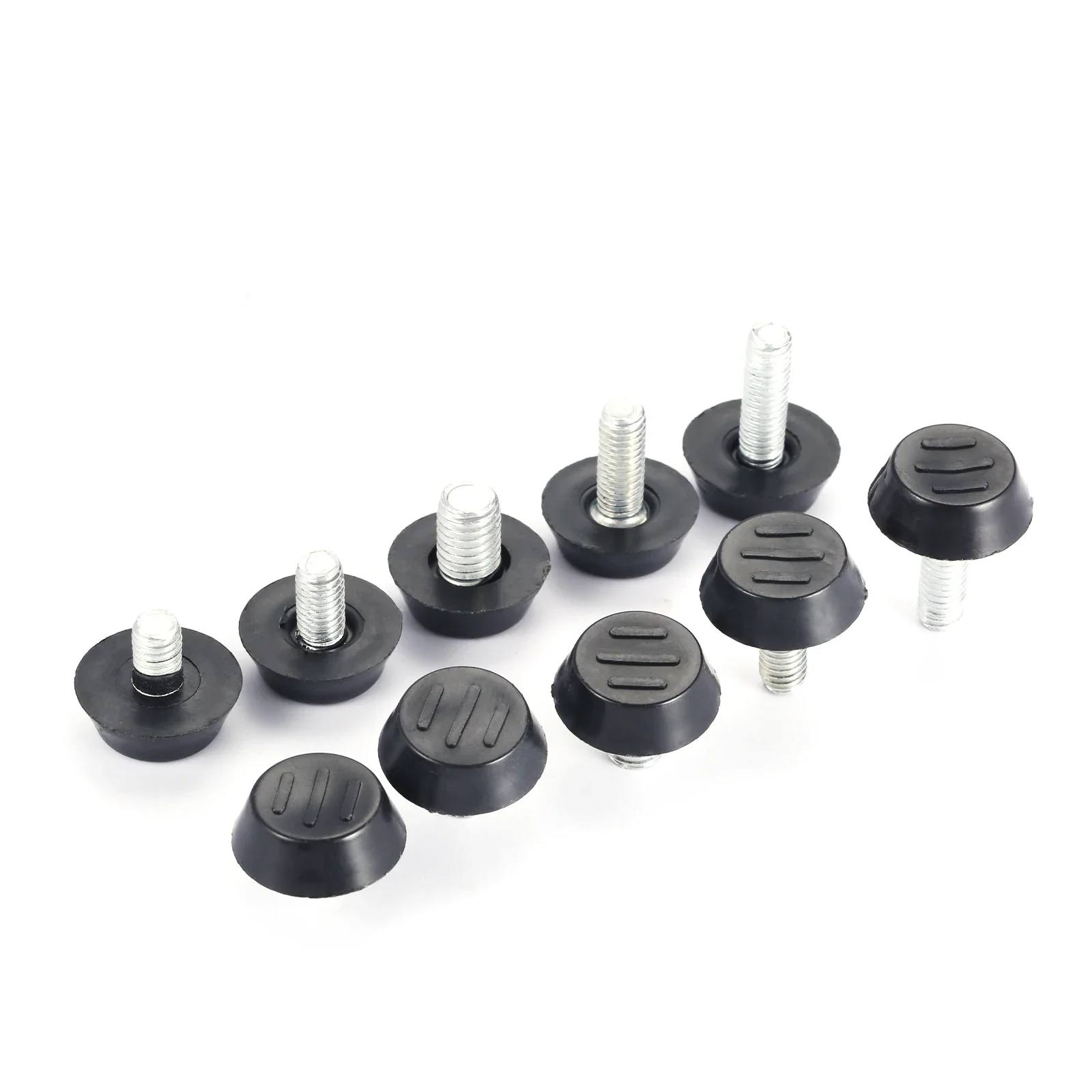 10 Pz/Lotto Home Metal Regolabile M6 M8 Stelo Filettato Mobili Tavolo Scrivania Glide Leg Leveler Livellamento Regolazione Del Piede Pad Vite Su