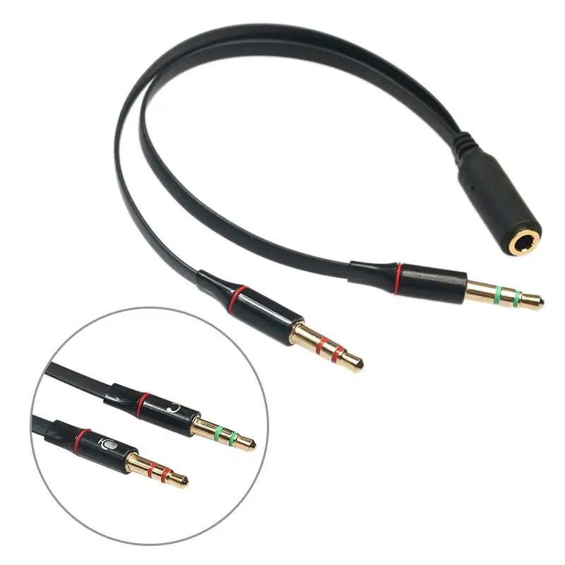 Adattatore Per Auricolare Da 3.5Mm Splitter Per Cuffie Audio Femmina A 2 Jack Maschio 3.5 Mic Y Splitter Cuffie Per Pc Portatile