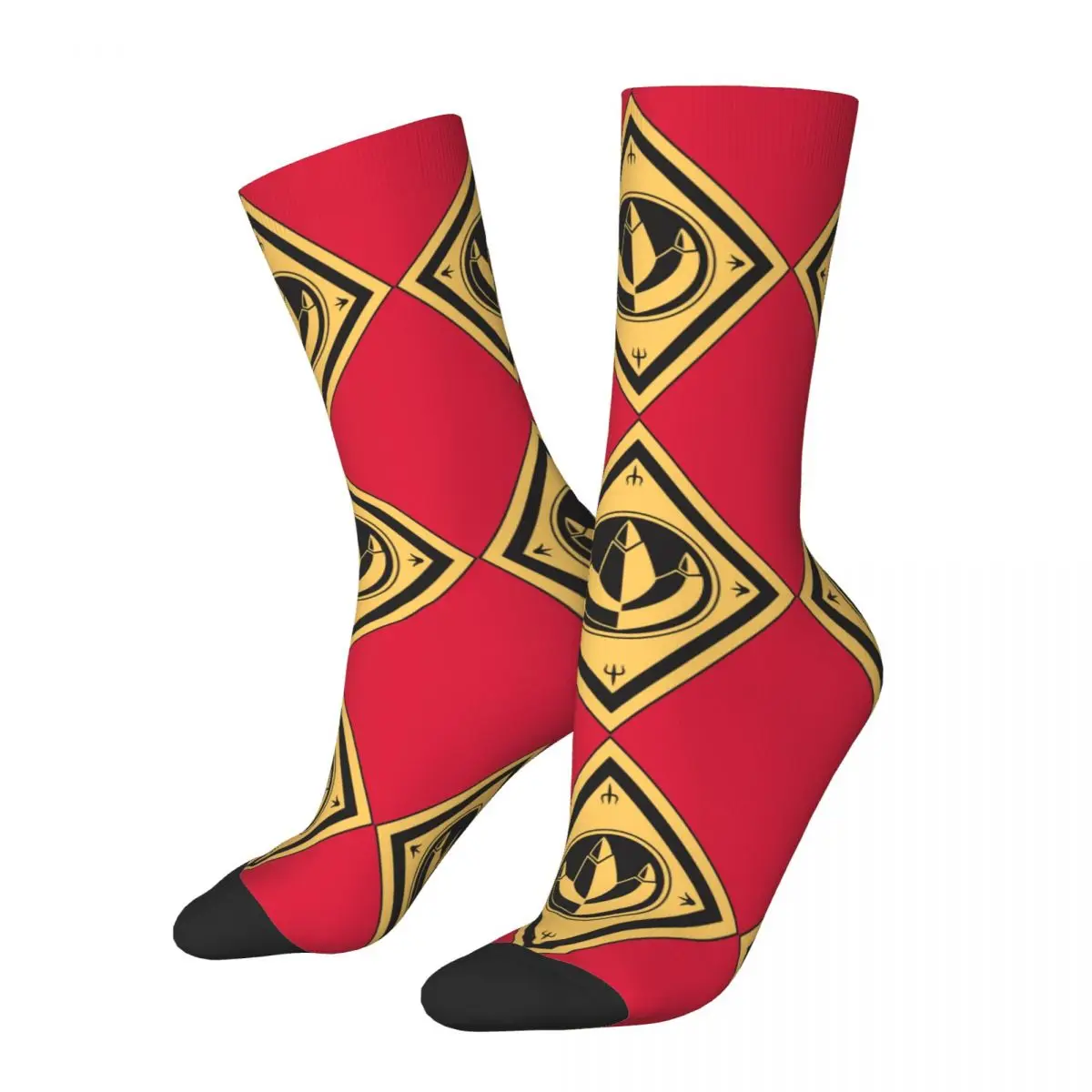 Green Ranger Shield With Power Coin Socks Uomo Donna Poliestere Casual Mmpr Red Ranger Con Calzini A Moneta Calzini A Tubo Centrale Regalo