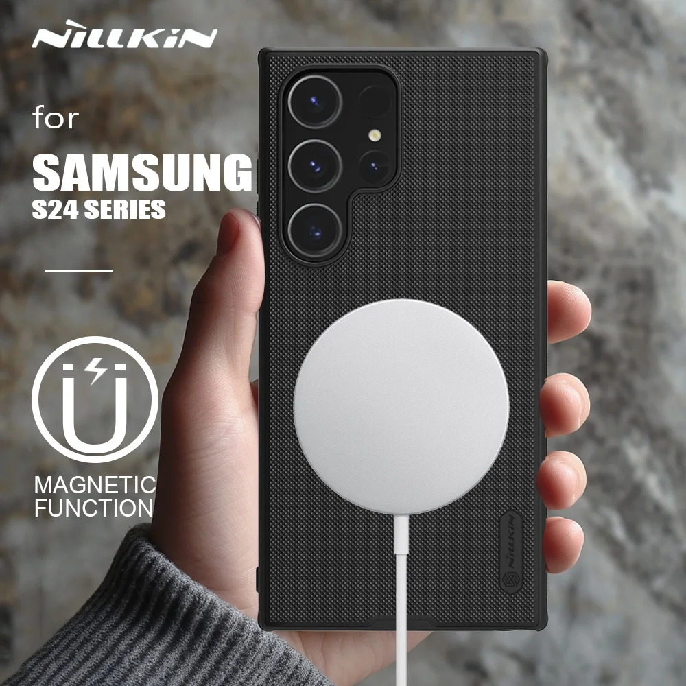 Per Samsung Galaxy S24 Ultra / S24 Plus / S24 Custodia Nillkin Super Glassato Shield Cover Magnetica Per Custodia Samsung S24 Ultra 5G