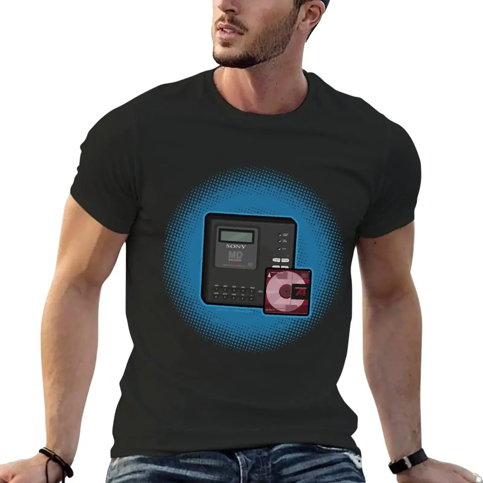 Sony Mz-1 Minidisc Player Ha Inserito 1992 T-Shirt Abbigliamento Estetico Camicetta Magliette Pesanti Per Uomo