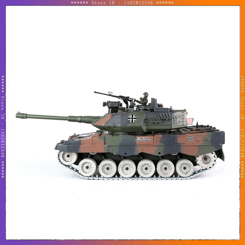 Nuovo Prodotto Transfrontaliero German Leopard 2 Battle Remote Control Tank 1:18 Tank Car Remote Control Electric Tank Car Toy Gift