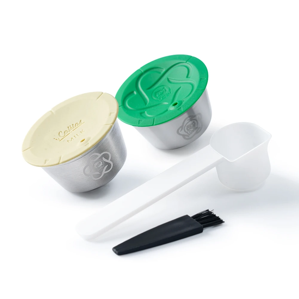 4 Pz Riutilizzabili Caffè E Latte In Schiuma Capsule Per Nescafe Dolce Gusto Riutilizzabile Caffè Filtro Latte Maker,C