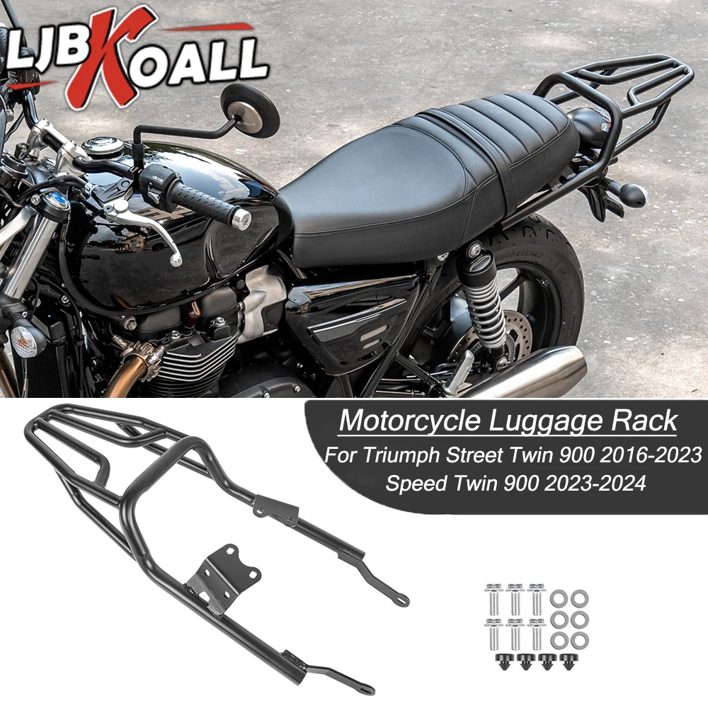 Per Triumph Street Twin 900 2016-2023 Portapacchi Posteriore Portapacchi Top Box Supporto Staffa Velocità Twin 900 2023 2024