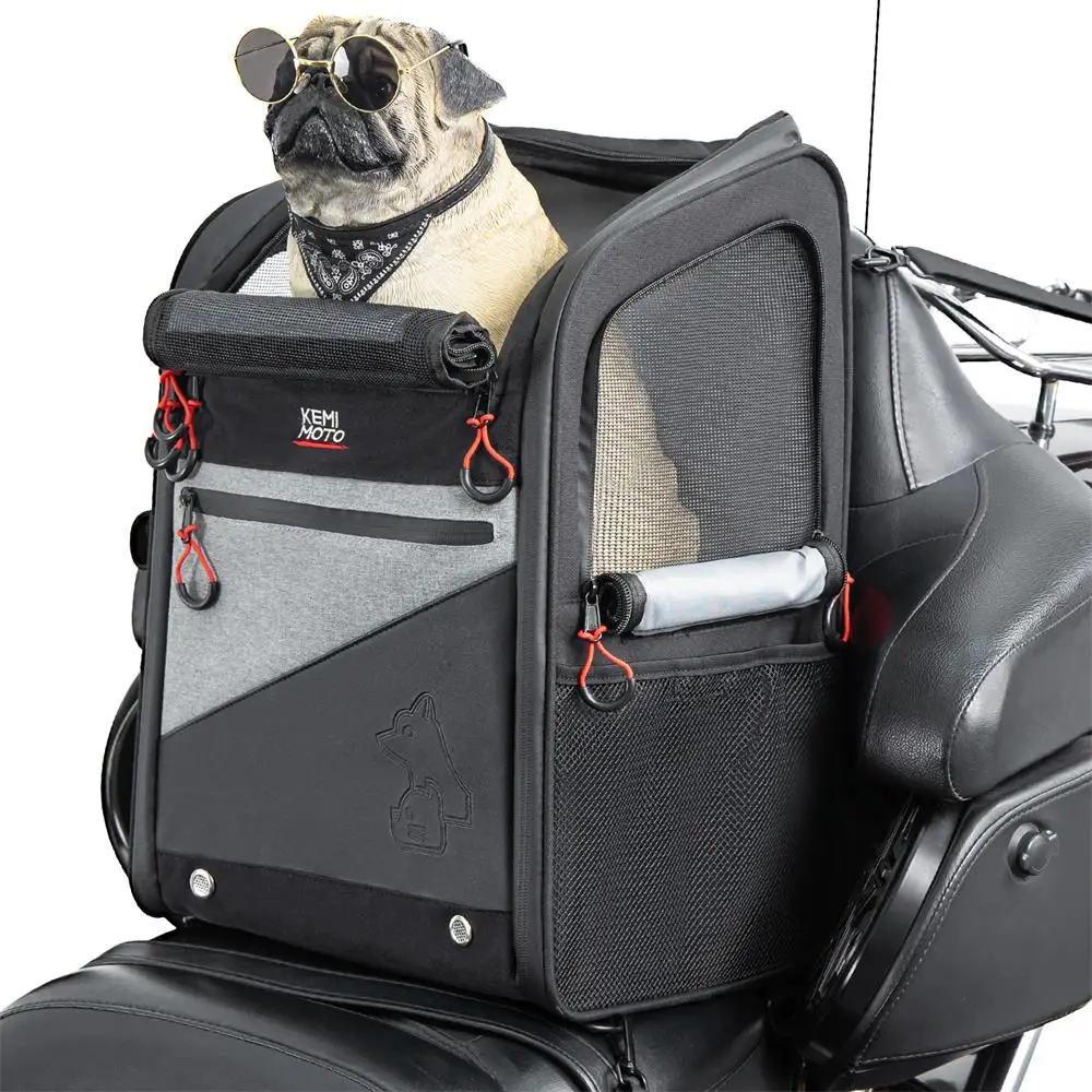 Motorcycle Dog/Cat Carrier Bags Portable Load Capacity 44L Folding Dog Carrier Backpack For Street Glide Road King Touring Trike