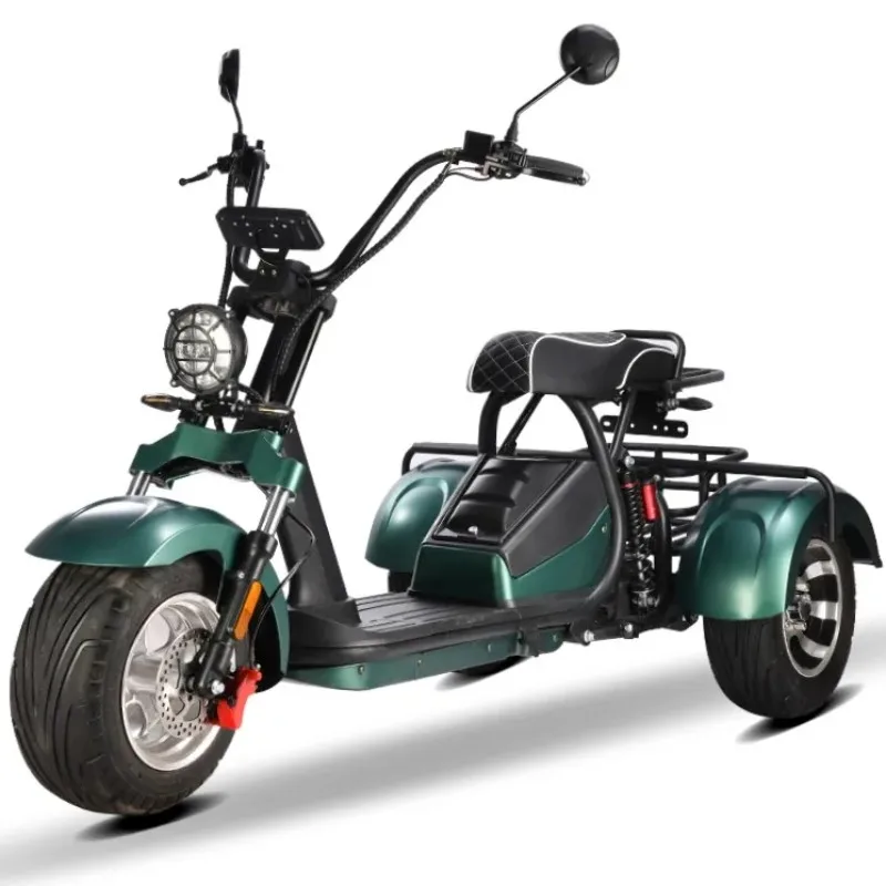 Tricicli Elettrici 2000W 3 Ruote Scooter Elettrico Trike Adulto 40Ah Grande Batteria A Lungo Raggio Di Trasmissione