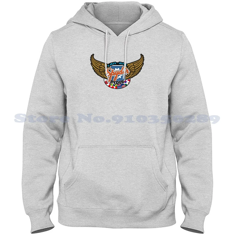 Can-Am Ryder Flags Streetwear Felpa Con Cappuccio Sportiva Can Am Ryder Moto Trike Bike Bikers Logo