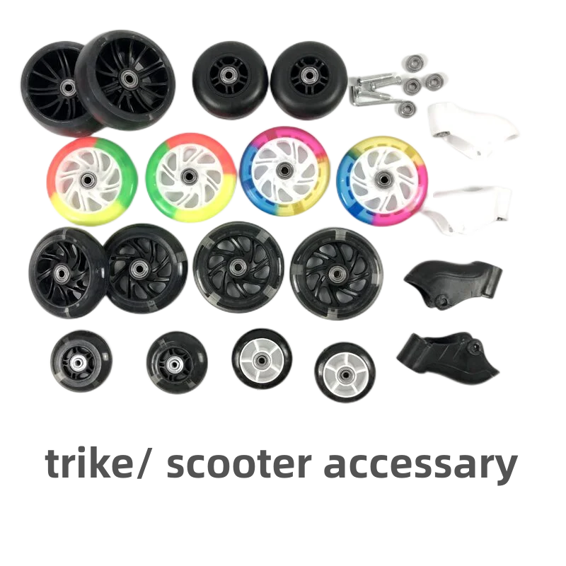 Walking Doll Trike Scooter Invece Freno A Ruota Ruote Per Scooter A Tre Ruote Pu Ruota Lampeggiante Colore Altezza Ruota Accessori