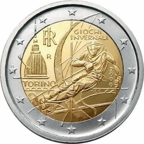Italia 2006 Torino Winter Competition Moneta Commemorativa 2 Euro Unc