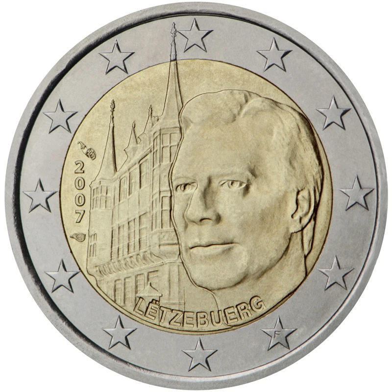 Lussemburgo 2007 Moneta Commemorativa Henry Grand Duke Palace 2 Euro Unc