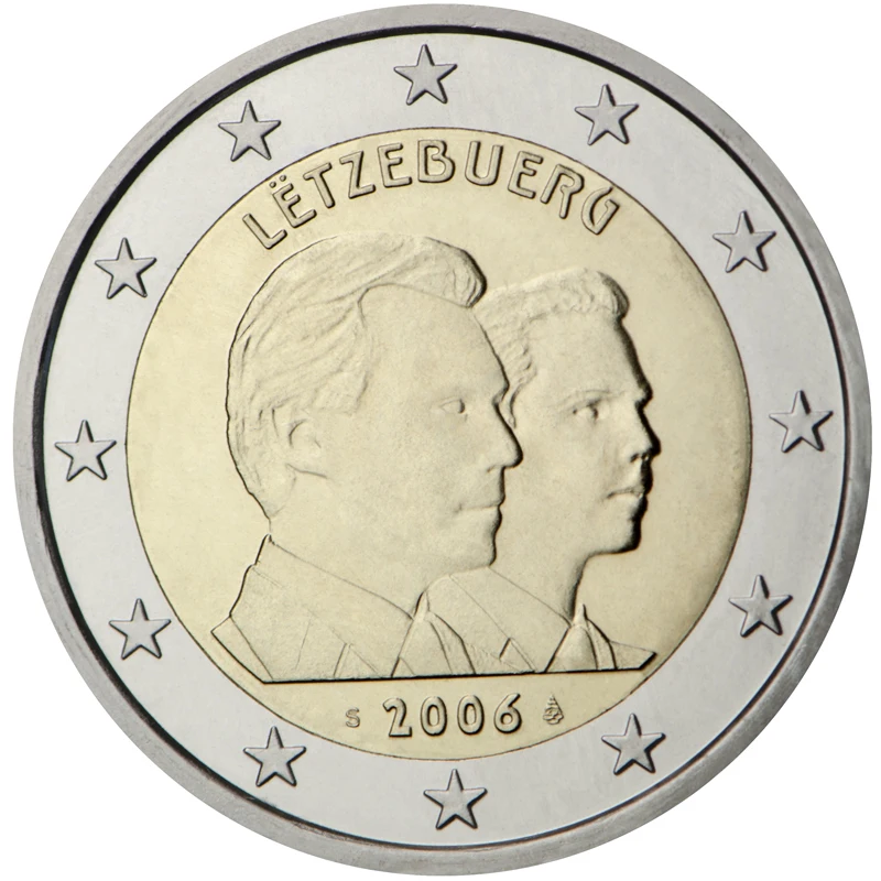 Lussemburgo 2006 Guillaume Moneta Commemorativa Di Compleanno 25 Th Del Grand Duke 2 Euro Unc