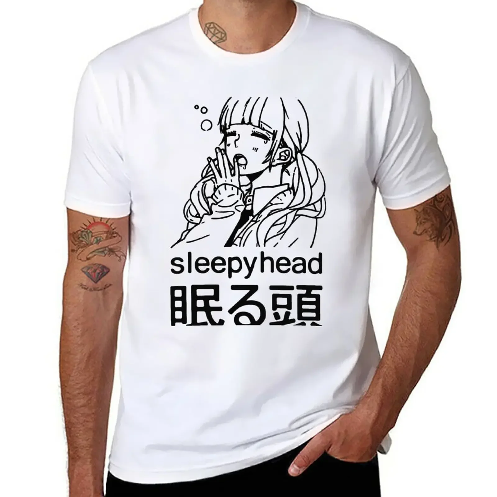 T-Shirt Con Stampa Sleepyhead Nuova Edizione Abbigliamento Uomo Anime