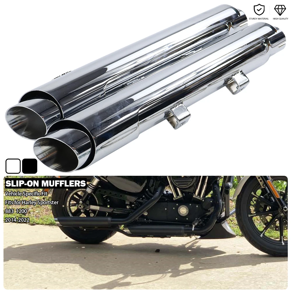 Sistema Di Scarico Slip-On Cromato Silenziatori Slip-On Adatti Per Harley Sportster 883 Xl883N Iron 1200 Xl1200Ns Custom Superlow Roadster
