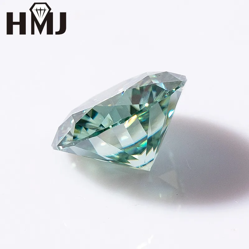 Green D Color Moissanite Loose Gemstone Lab Diamond Vvs1 Clarity Round Brilliant Cut Per La Creazione Di Gioielli Con Certificato Gra