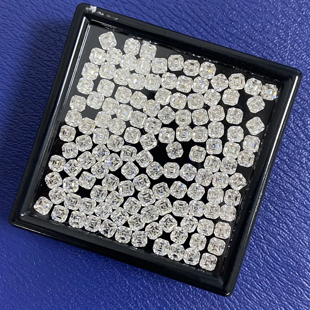 Meeiddian 3-12Mm Asscher Cut 1 Carato D Vvs1 Pietra Diamantata Moissanite Super Bianca