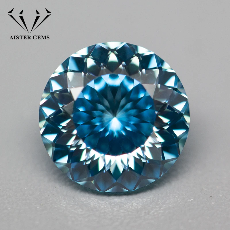 New Glacier Blue Round Russian Cut Moissanite Stone Con Certificato 6.5Mm 1.0Ct Vvs1 Pass Diamond Tester Con Rapporto Gra