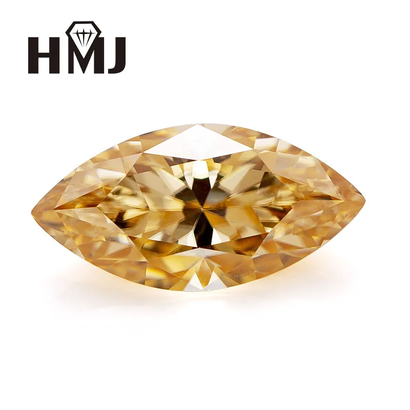 Moissanite Stone Marquise Cut Vvs1 Champagne Color Loose Lab Grown Diamond Con Pietre Preziose Certificato Gra All'Ingrosso