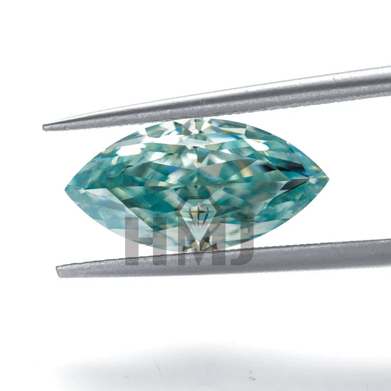 Pietra Moissanite Taglio Marquise Vvs1 Colore Blu Diamante Sciolto Coltivato In Laboratorio Con Pietre Preziose Certificato Gra All'Ingrosso