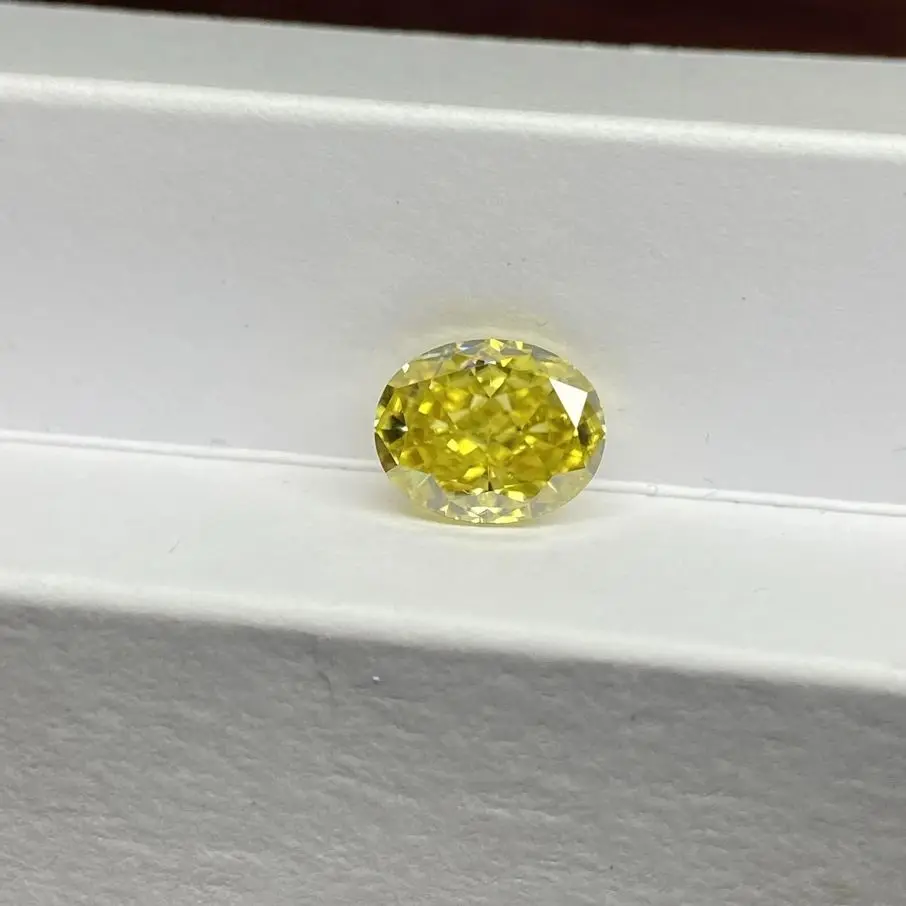 Fancy Vivid Yellow 9X11Mm 5Cts Vvs1 Lab Creato Pietra Preziosa Diamante Moissanite Taglio Ovale