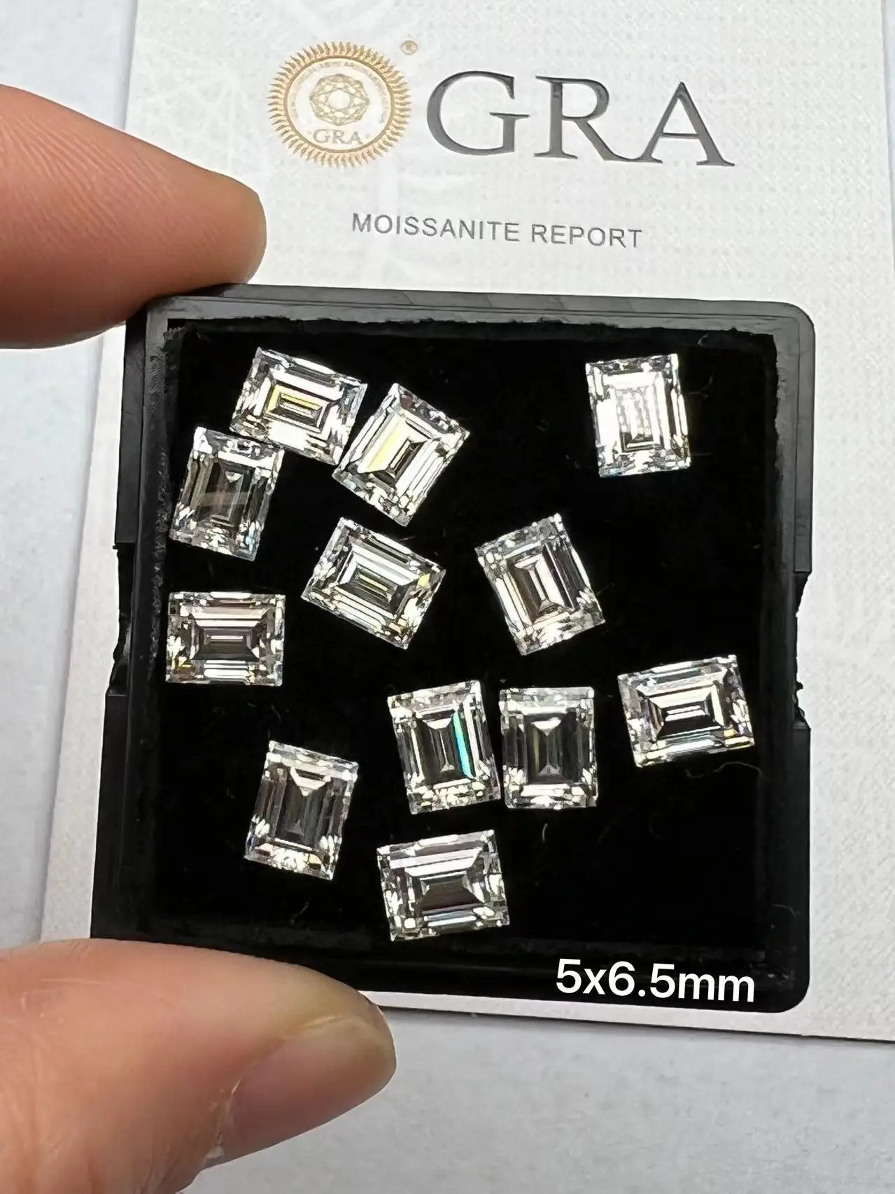 Hmj Loose Moissanite Diamond Baguette Step Cut D Color Vvs1 Chiarezza Per Anelli Collana Creazione Di Gioielli Con Certificato Gra