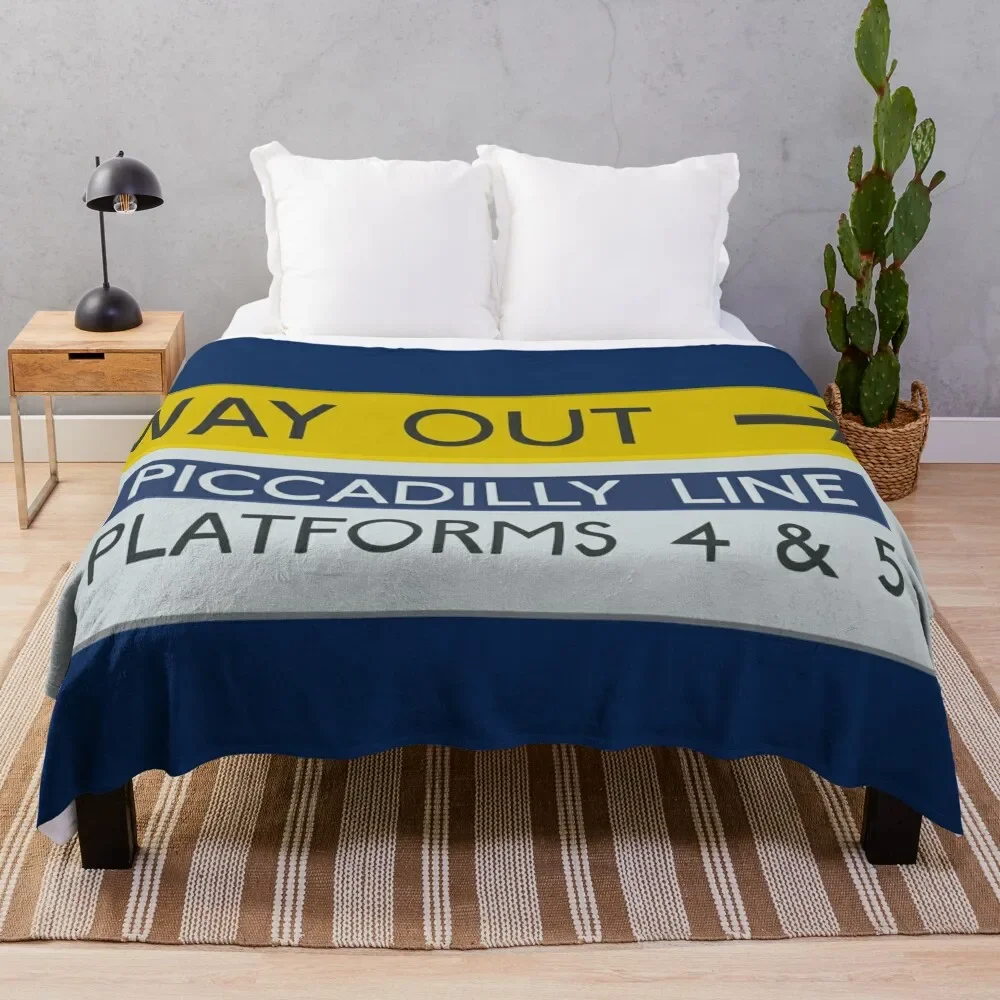 London Underground Way Out Sign (Picadilly Line) Coperta Da Tiro Peluche Luxury Baby Luxury St Coperte