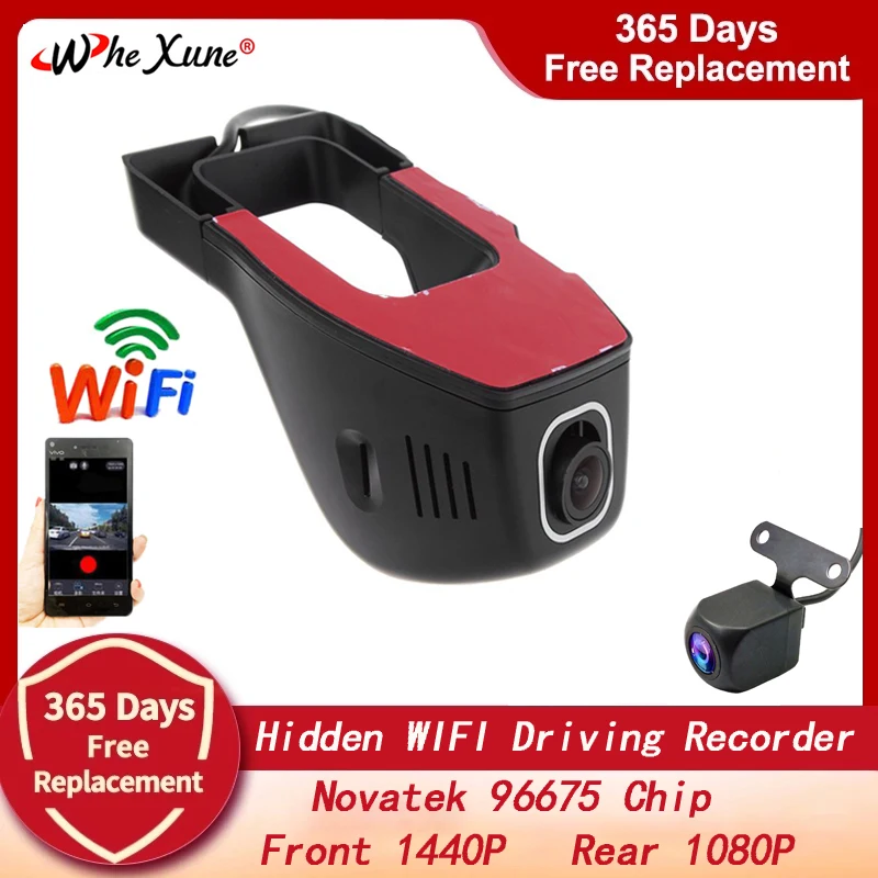 Novatek 96675 Wifi Car Dvr Dash Cam 2K 1440P Visione Notturna Dashboard Camera Car Videoregistratore Videoregistratore Videosorveglianza