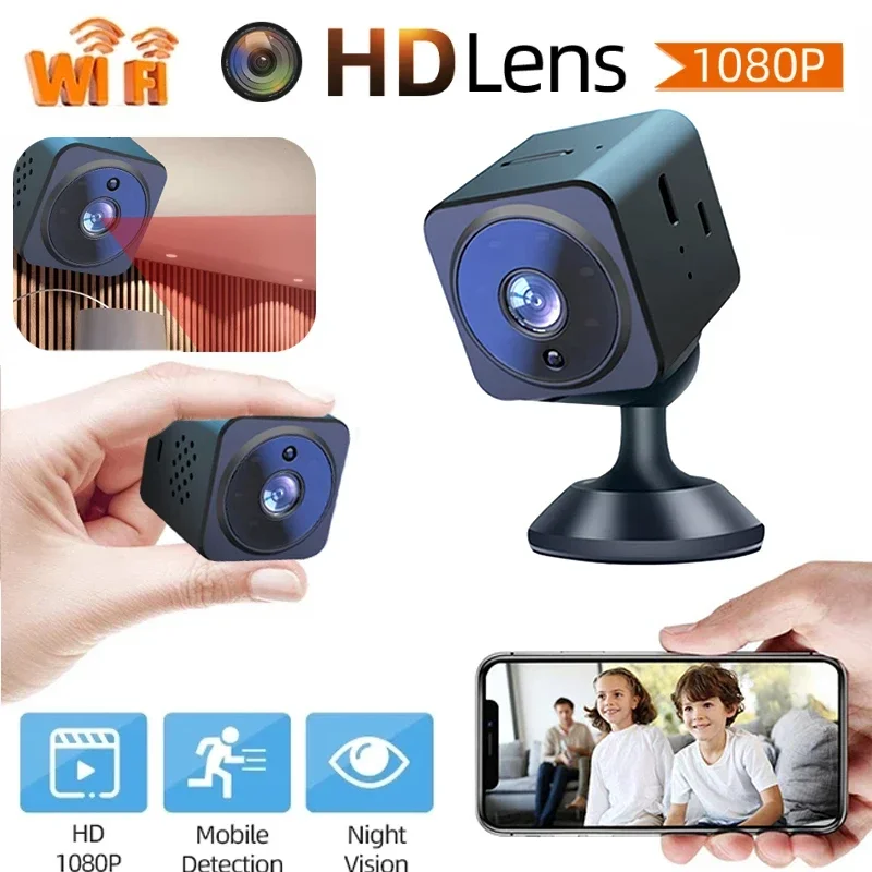 Citofono Vocale Telecamera Hd1080P Visione Notturna A Infrarossi Sicurezza Domestica Wireless Wifi Micro Telecamera Piccola Telecamera Quadrata Lunga 