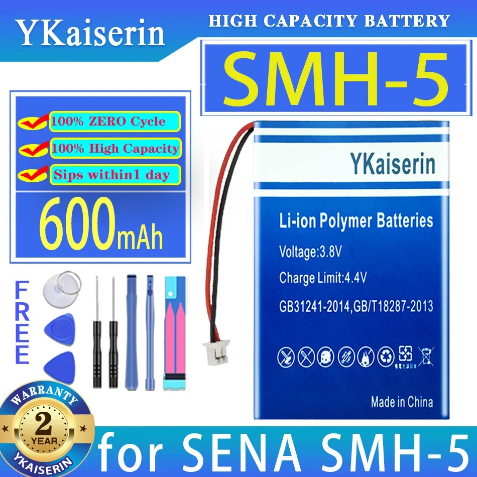 Batteria Ykaiserin Per Auricolare Sena Sf2 Smh-10 Smh-5