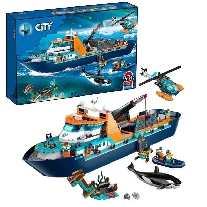City Series Arctic Research Ship Compatibile Con 60368 Building Blocks Bricks Education Toy For Children Birthday Christmas Gift
