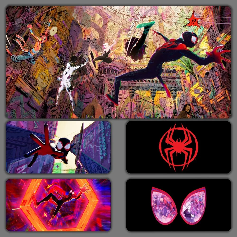 S-Spider-Man Attraverso Il S-Spider-Verse Mousepad Large Gaming Compute Gamer Pc Keyboard Mouse Mat