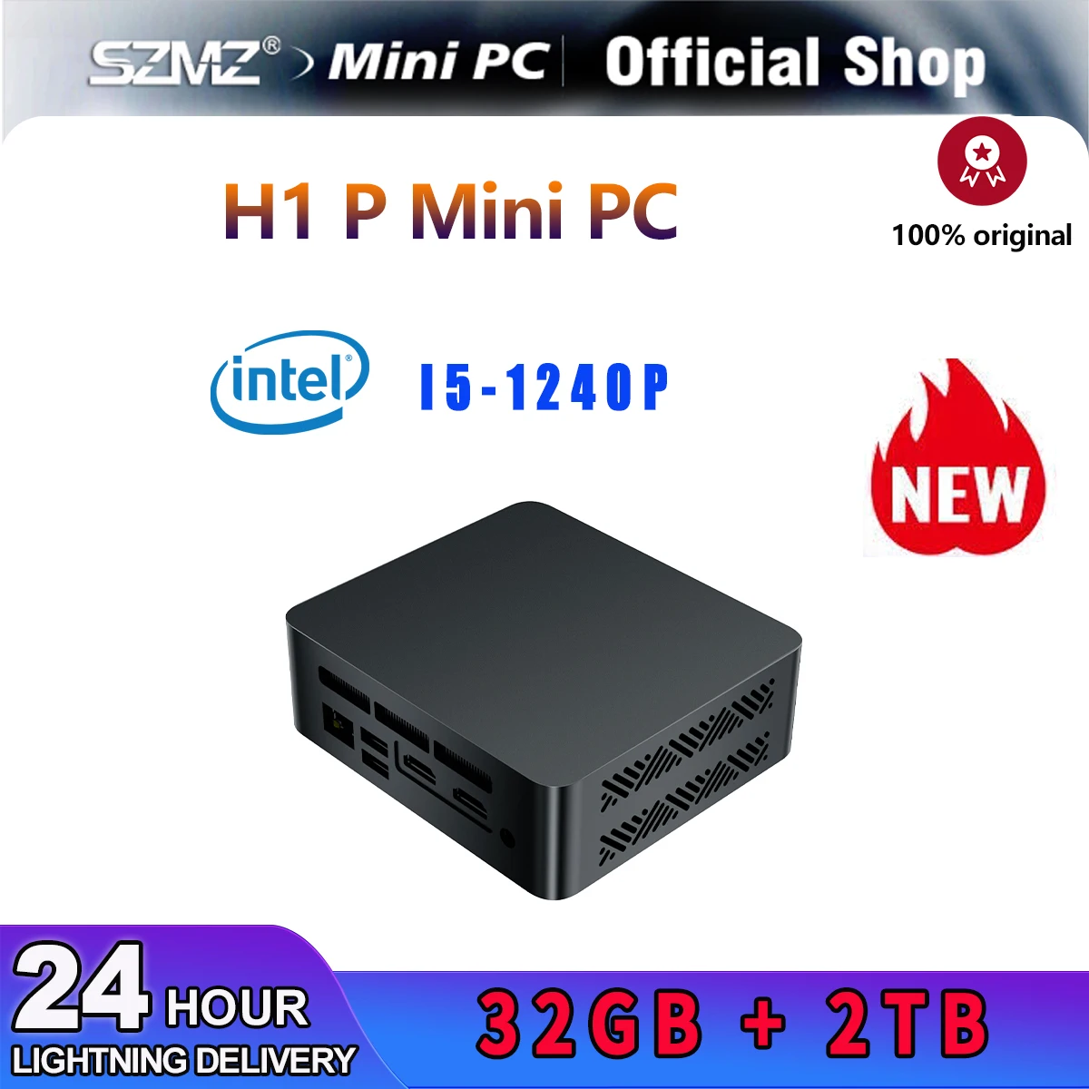 Szmz Intel I5-1240P Gaming Mini Pc 12-Core 16-Thread 8/16/32Gb Ddr4 512Gb/1Tb/2Tb Ssd Computer Pc Mini Computer Desktop Da Gioco