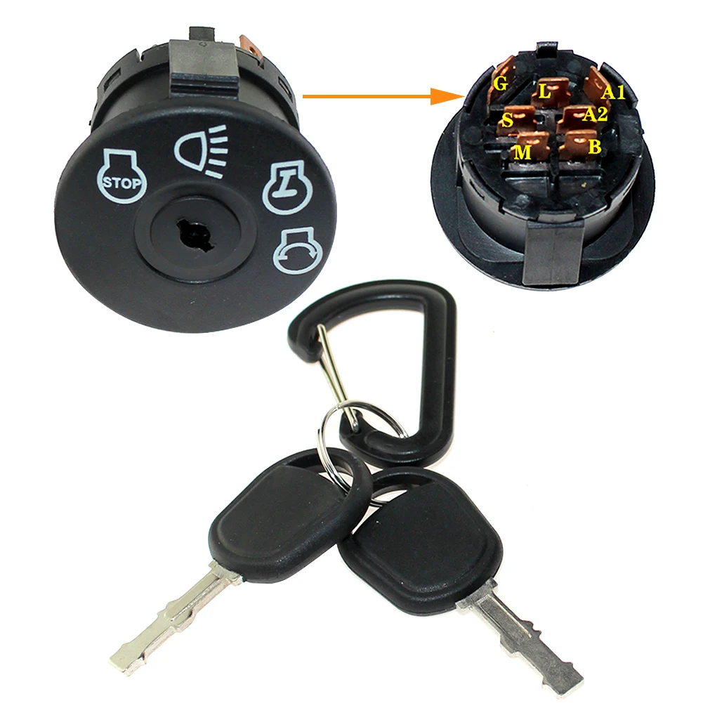 Chiave Interruttore Di Accensione Adatta Per John Deere Gators Hpx 2X2 Hpx 4X4 Lt150 Lt160 Lt180 Ltr180 X300 X300R X304 X305R X310 X320 X324