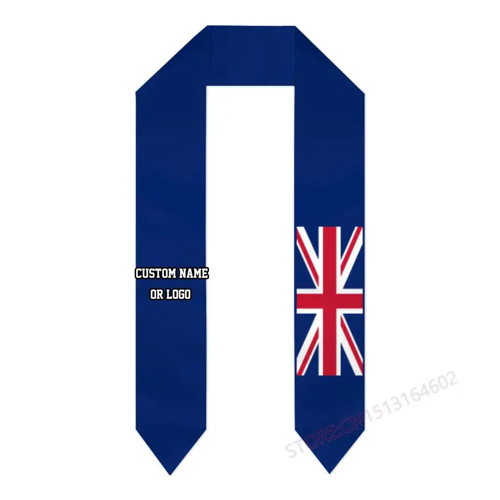 Nome O Logo Personalizzato Regno Unito Gb Uk Flag Graduation Stola Sash International Study All'Estero Classe Di Scialle 2023
