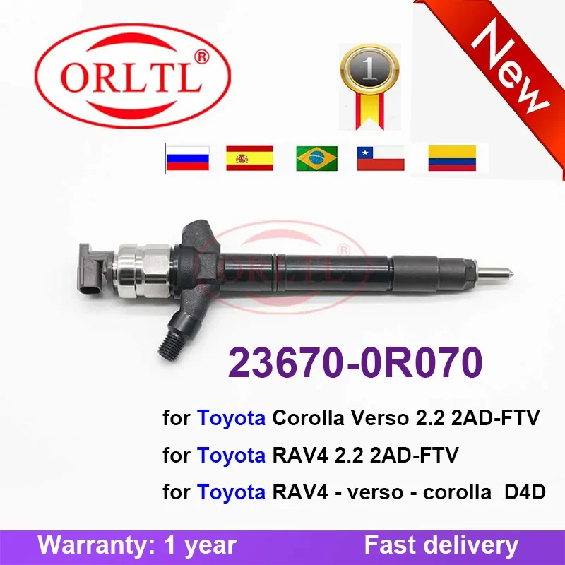 Nuovo Muslimb 23670 0 R070 Per Toyota Corolla Verso Verso 2.2 Iniettore Motore Diesel 2Ad-Ftv