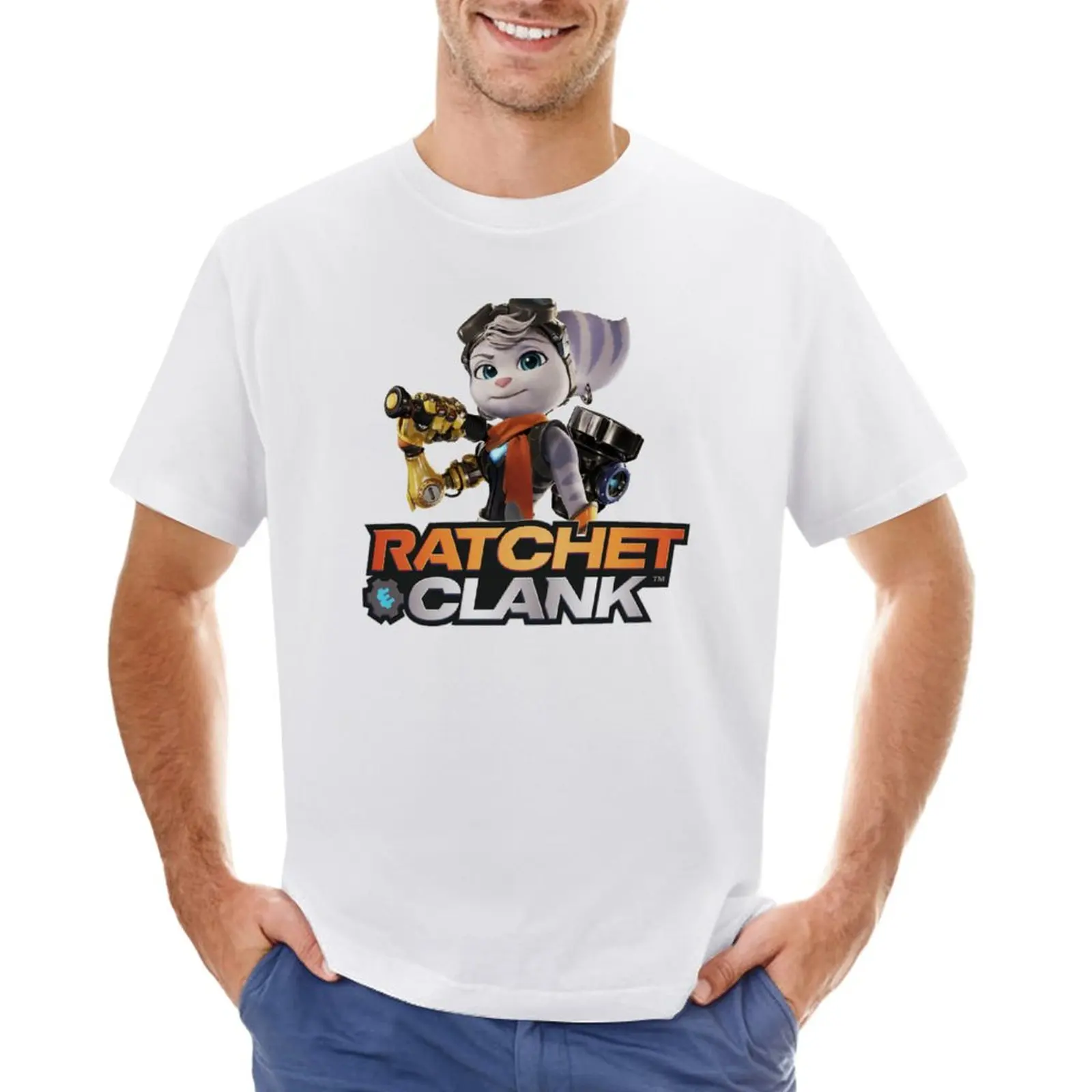 Ratchet & Clank: Rift Apart - Rivet T-Shirt Top Animal Prinfor Boys Graphics Mens Plain T-Shirt