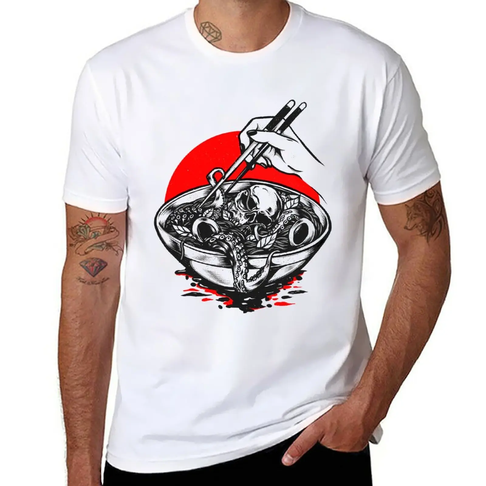 New Spicy Noodles T-Shirt Magliette Personalizzate Anime Kawaii Vestiti Frutta Del Telaio Magliette Da Uomo
