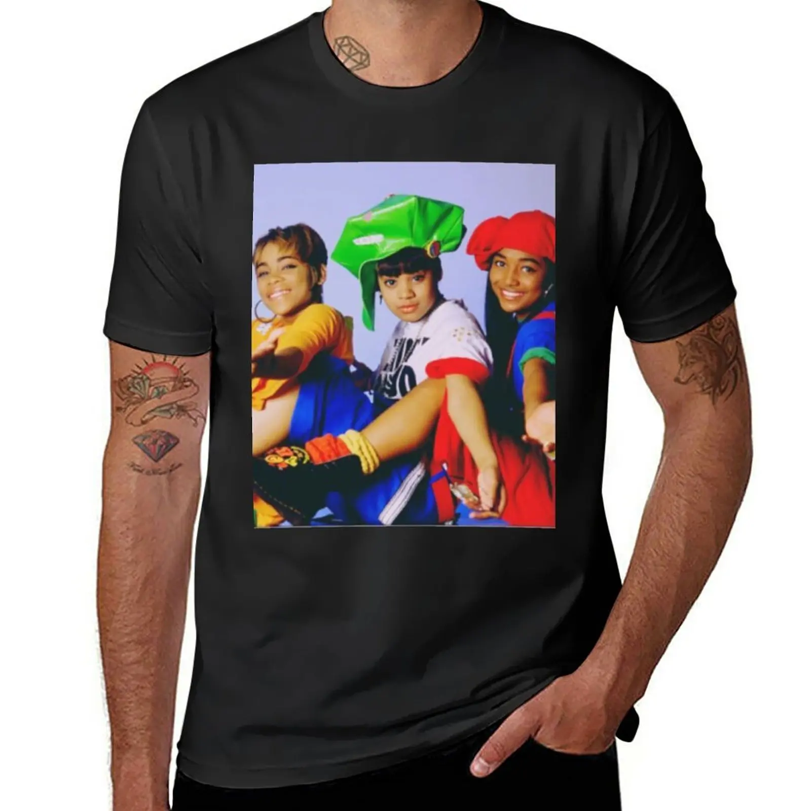 Tlc Vintage Old School T-Shirt Oversize Tees Fruit Of The Loom Magliette Da Uomo
