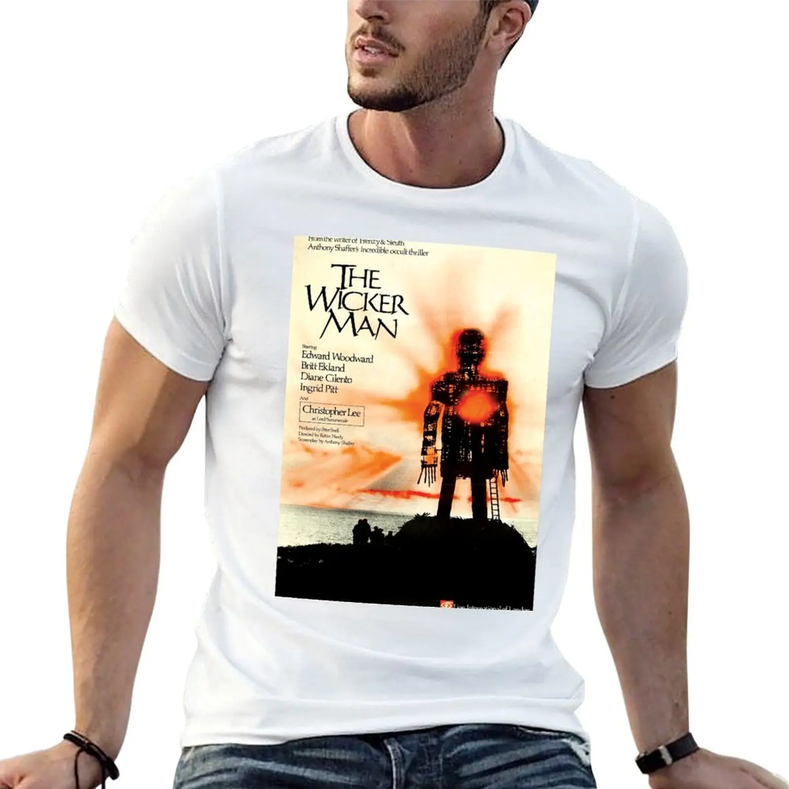 The Wicker Man Uk Release Poster T-Shirt Abbigliamento Vintage Hippie Abbigliamento Vintage Fruit Of The Loom Magliette Da Uomo