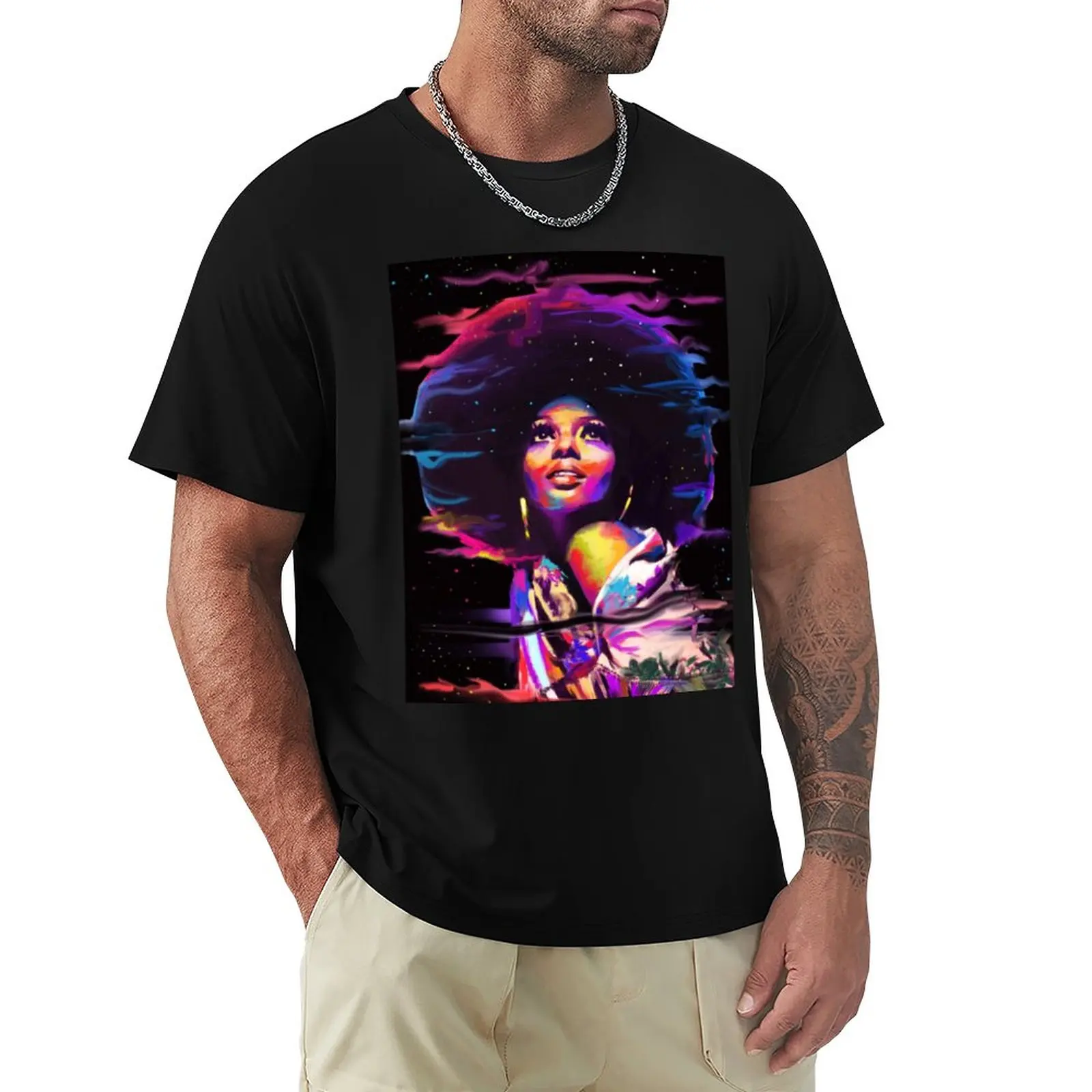 Diana Ross Classic T-Shirt Summer Top Tees Fruit Of The Loom Magliette Da Uomo