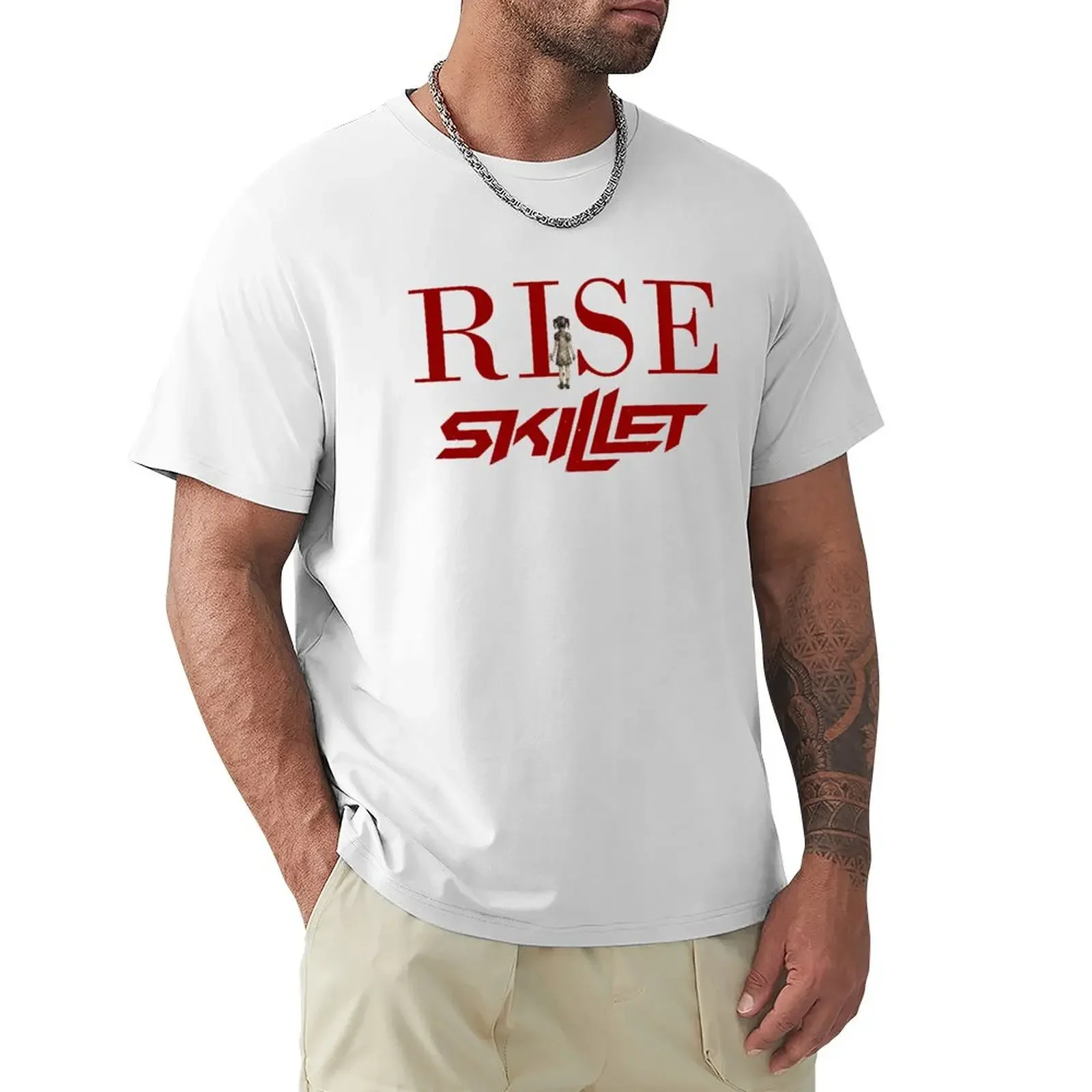 T-Shirt Skillet Plain Oversize Fruit Of The Loom Magliette Da Uomo