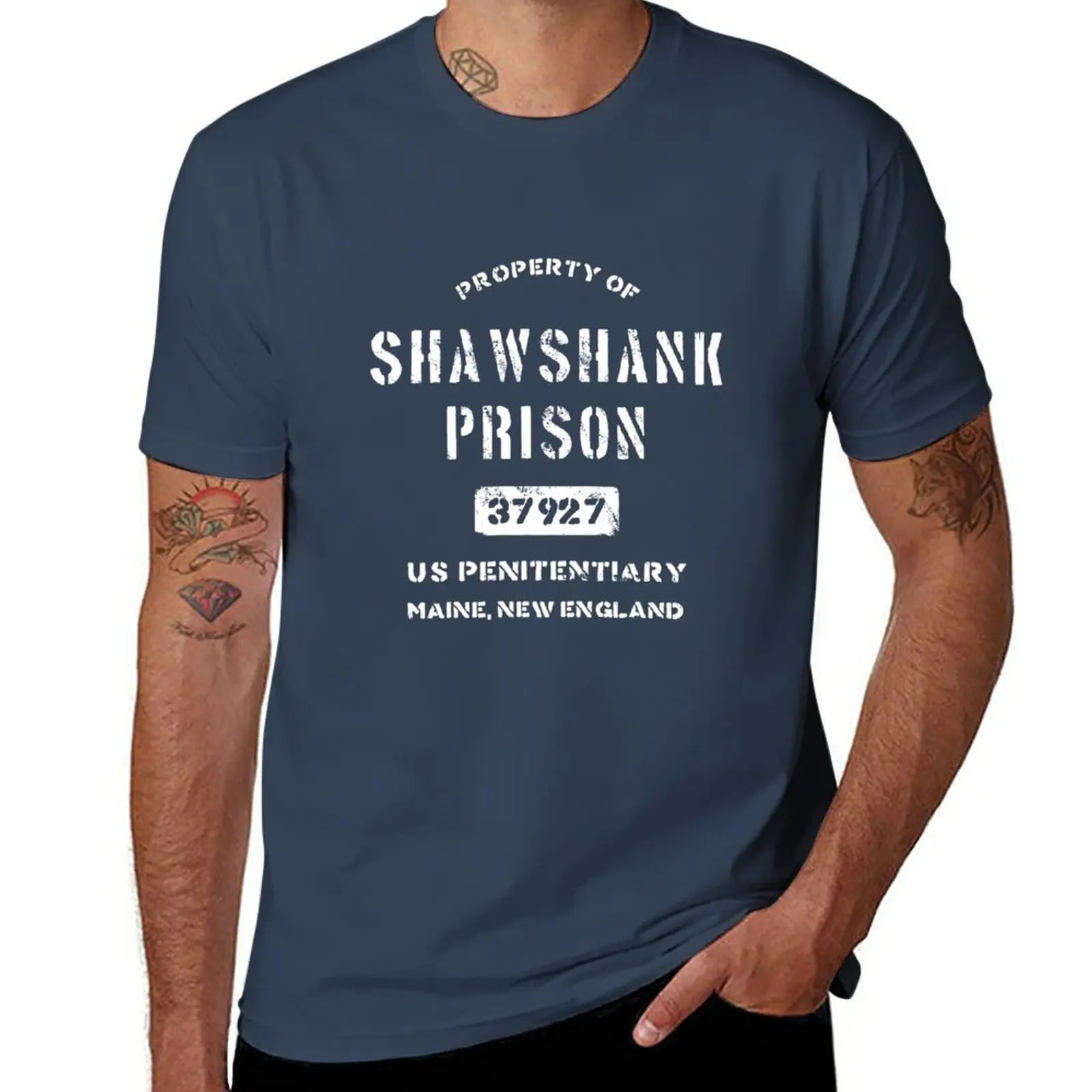 Proprietà Di Shawshank Prison T-Shirt T-Shirt Top Magliette Personalizzate Frutta Del Telaio Magliette Da Uomo