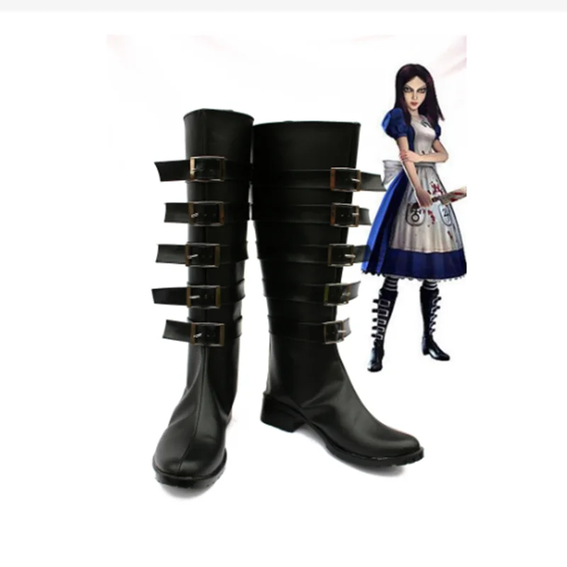 Alice Madness Returns Stivali Cosplay Scarpe Per Donne Adulte Halloween Christmas Party Boots Gioco Alice Madness Returns Cos Shoes