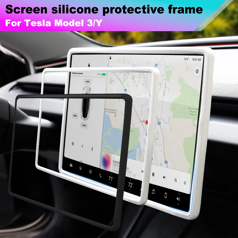 Per Tesla Highland Screen Protector Cornice In Silicone Display Edge Body Cover Accessori Per Il Controllo Centrale Per Tesla Model 3 Y