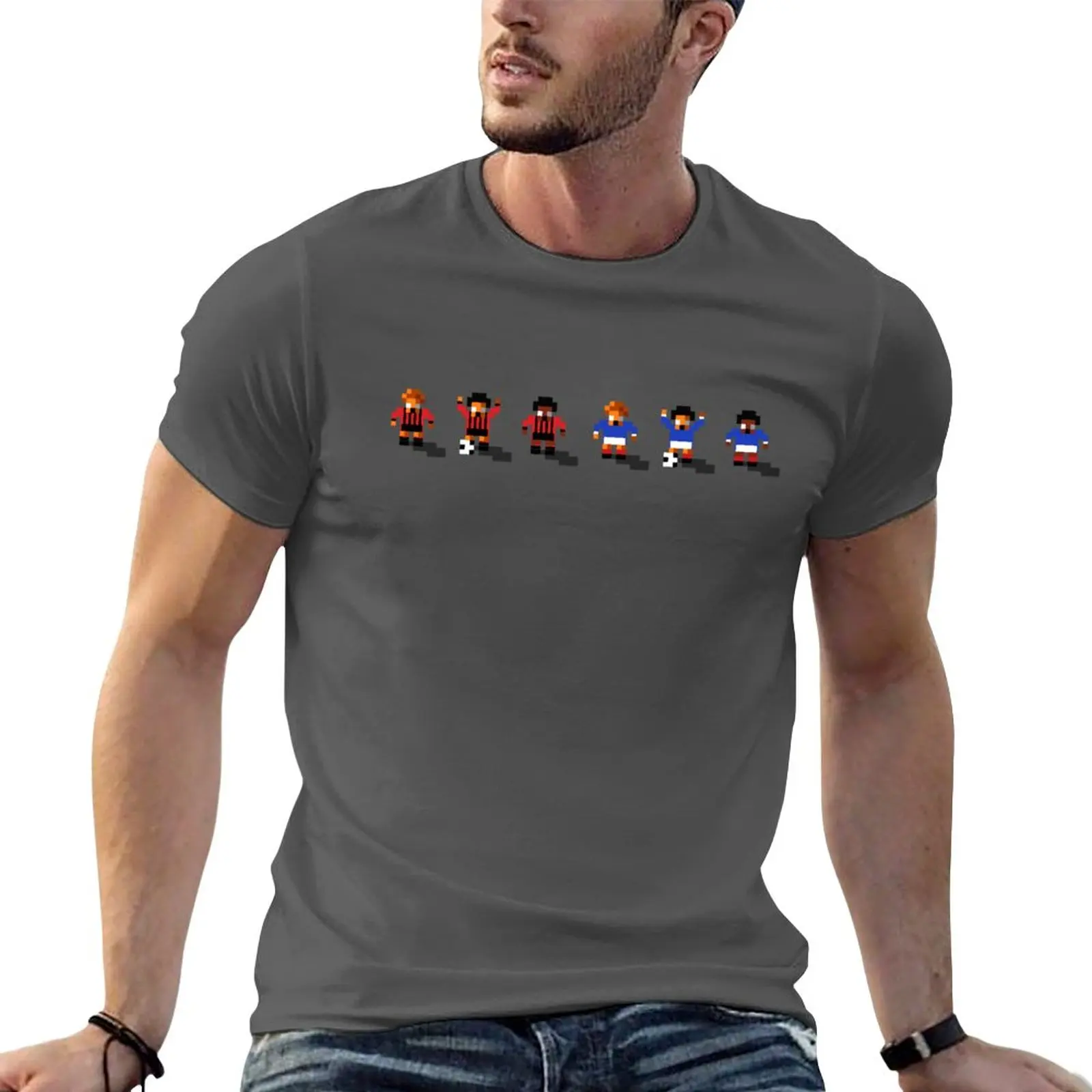 New Plymouth Vs Stagno 2016/17-Sensitive World Of Soccer Sprites T-Shirt Shirts Graphic Tees Camicie Da Allenamento Da Uomo