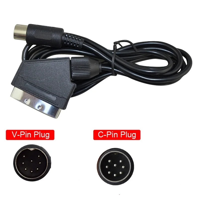 Versione Pal V-Pin E C-Pin Spina Eu Scart Cavo Audio Video Per Sega M-Bro Drive M-D E Genesis 1