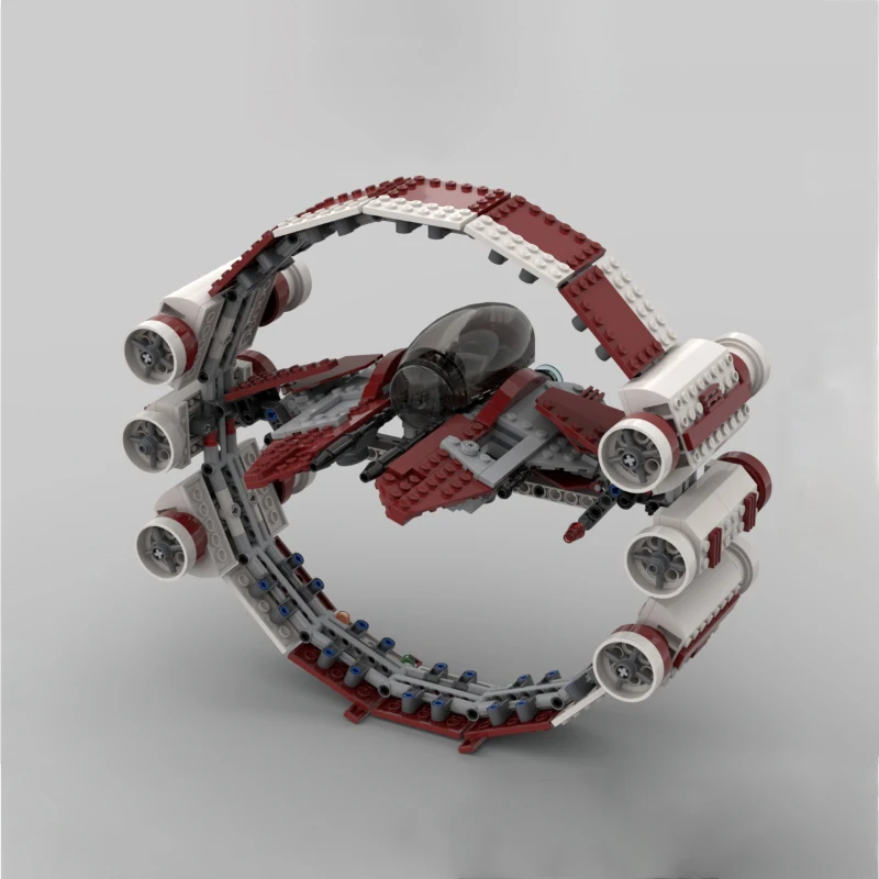 New 620Pcs Parts Star Series Moc Obi-Wan'S Interceptor W/ Hyperdrive Ring Building Blocks Model Diy Bricks Toys Children Gifts