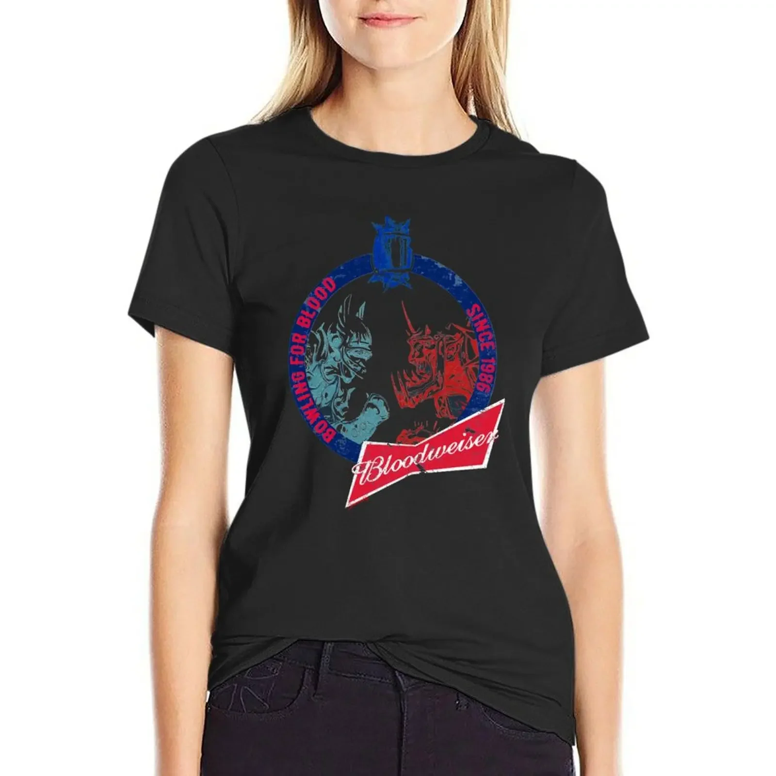 Bowling Per Blood - Blood Bowl Ispirato Desgin T-Shirt Manica Corta T-Shirt Donna